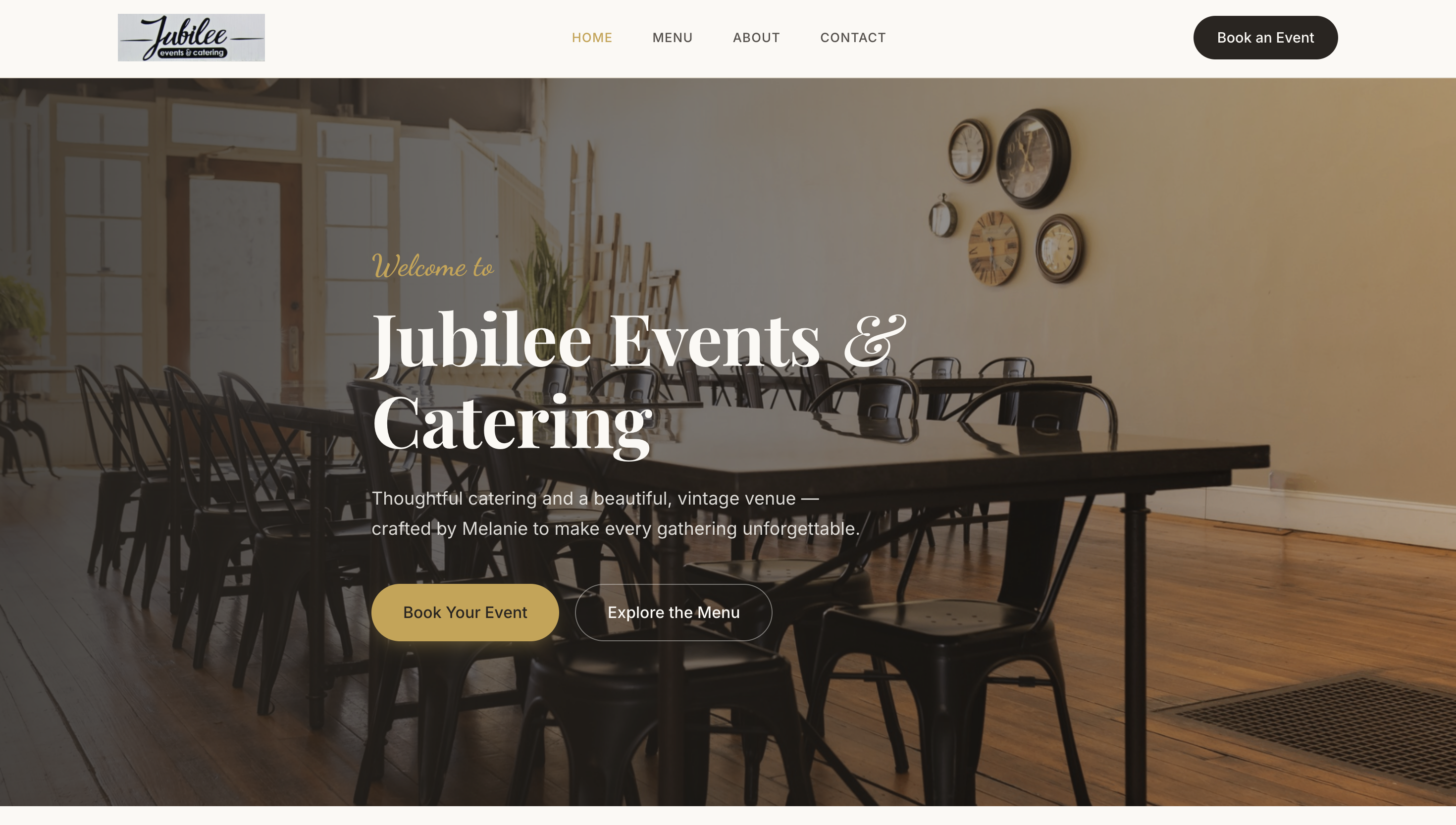 Jubilee Events & Catering website